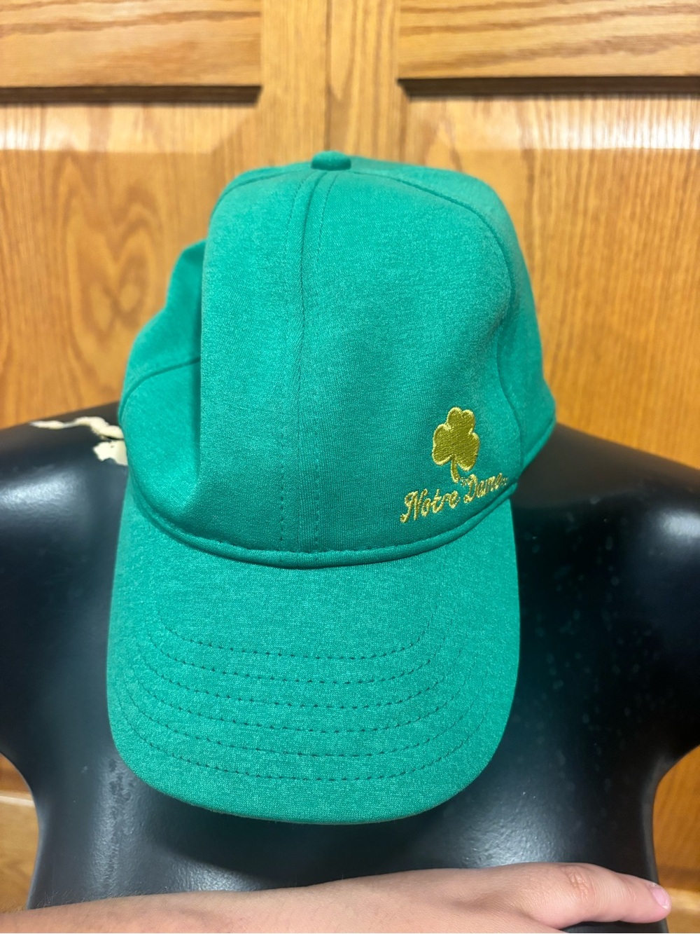 Under Armour Kids Emerald Green Baseball Cap with Gold Shamrock